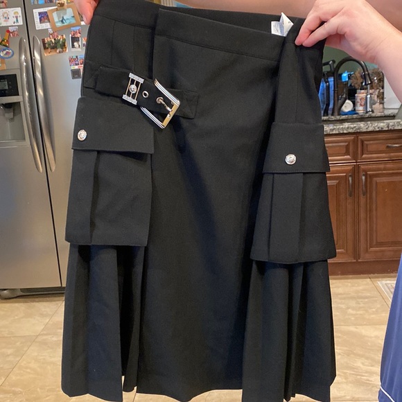 Versus Versace wool pleated buckle skirt. Size-40